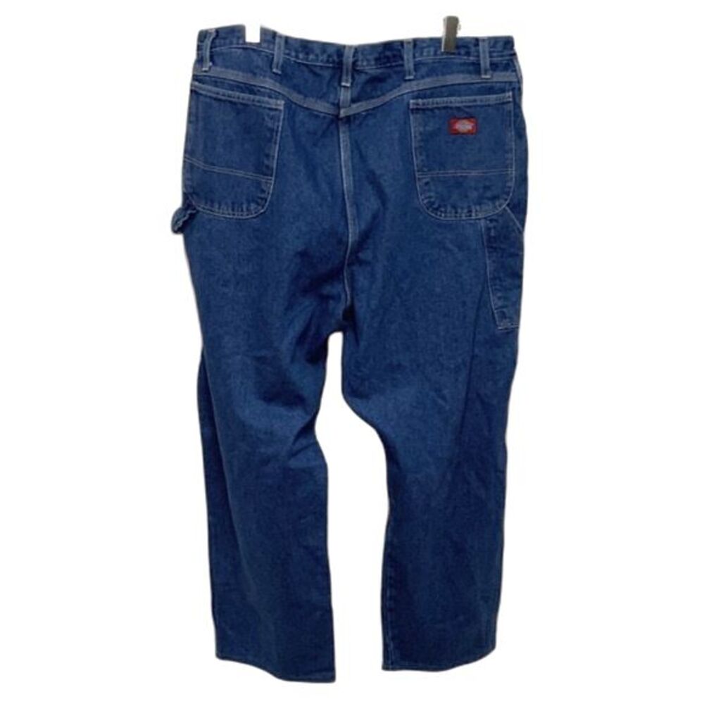 Dickies Men's Blue Denim Medium Wash Relaxed fit Carpenter Jeans Size 44 X 30 - Picture 4 of 8